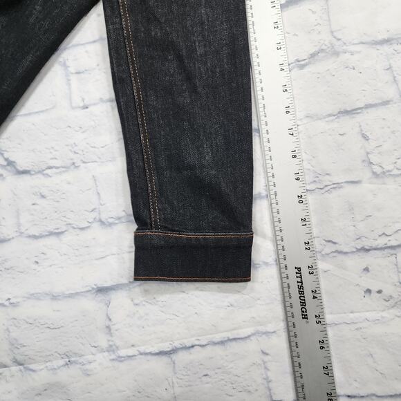 Chicos Jacket WOMENS 1 US M Black Denim Elongated Long Length Jean Topper Casual - Picture 5 of 8
